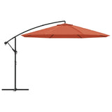 Cantilever Garden Parasol with Aluminium Pole 350 cm Terracotta 44508
