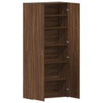 Shoe Cabinet with Door Brown 80 x 35.5 x 180 cm Engineered wood 3333842