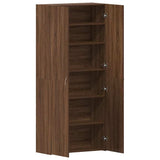 Shoe Cabinet with Door Brown 80 x 35.5 x 180 cm Engineered wood 3333842