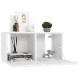 804510 3 Piece Hanging TV Cabinet Set White 60x30x30 cm