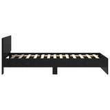 Bed Frame with Headboard Black Oak 90 x 200 cm Engineered Wood 885798