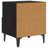 Bedside Cabinet with Drawer 2 pcs Black oak 40 x 35 x 47.5 cm 880602