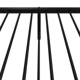 Metal Bed Frame without Mattress with Footboard Black 75x190cm 350872