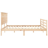 Bed Frame without Mattress Super King Size Solid Wood 3195236