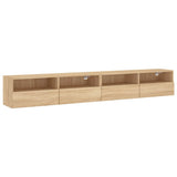 TV Wall Cabinets 2 pcs Sonoma Oak 100x30x30 cm Engineered Wood 836887