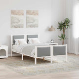 Bed Frame with Headboard Light Grey 120 x 200 cm Fabric 878333