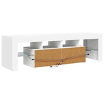 TV Cabinet with LED Lights White 140x36.5x40 cm 804364