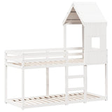 Bunk Bed without Mattress White 90x200 cm Solid Wood Pine 3281998