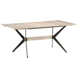 Dining Table 180x90x76 cm Solid Mango Wood 321688