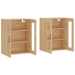 Wall Mounted Cabinets 2 pcs Sonoma Oak Engineered Wood 3197972