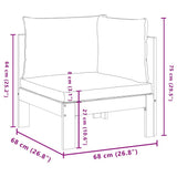 Garden Sofa Corner with Cushions Solid Wood Acacia 367622
