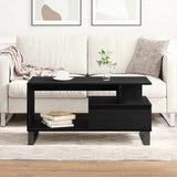 Coffee Table Black Oak 90 x 49 x 45 cm Engineered Wood 862969