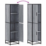 Highboard Grey Sonoma 35.5x35x139 cm Engineered Wood and Metal 849057