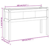 Garden Planter with Legs White 110x31x70 cm Solid Wood Pine 837566