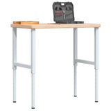 Workbench 100x60x cm Solid Wood Oak Rectangular 3309701