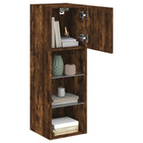 TV Cabinets with LED Lights 2 pcs Smoked Oak 30.5x30x90 cm 837010