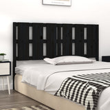Bed Headboard Black 155.5x4x100 cm Solid Wood Pine 817999