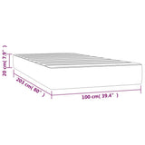 Pocket Spring Bed Mattress Medium Light Grey 100x203x20 cm Twin XL 347867