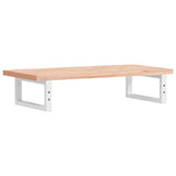Basin Shelf Wall Mounted Steel and Solid Wood Beech 3302352