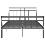 Bed Frame without Mattress Black Metal 120x200 cm 325036