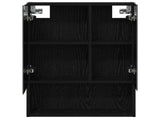 Bathroom Mirror Cabinet Black Oak 50 x 14.5 x 70 cm 889200