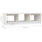 Coffee Table White 110x50x34 cm Solid Pinewood 809913