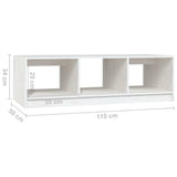 Coffee Table White 110x50x34 cm Solid Pinewood 809913