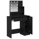 Dressing Table Black Oak 86.5 x 35 x 136 cm Engineered Wood 862108