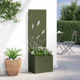 Garden Privacy Screen Olive green 50 x 140 cm Cold-rolled steel 876430