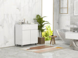 Freestanding Bathroom Cabinet, High Gloss Storage Cabinet with Doors and Adjustable Shelf, 60 x 30 x T3398P330430
