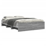 Bed Frame without Mattress Grey Sonoma 120x200 cm Engineered Wood 3295665
