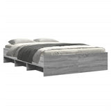 Bed Frame without Mattress Grey Sonoma 120x200 cm Engineered Wood 3295665