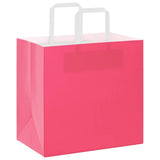 Paper Bags 250 pcs with Handles Pink 26x17x25 cm 4101899