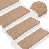 Stair Mats Self-adhesive 30 pcs Beige 65x24.5x3.5 cm 3365898