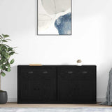 Sideboards 2 pcs Black Oak 70 x 35.5 x 67.5 cm Engineered Wood 3402661