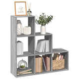 Room Divider Bookcase 3-Tier Grey Sonoma 99x29x99 cm Engineered Wood 857963