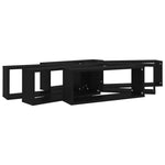 ZNTS Wall Cube Shelf 6 pcs Black 60x15x23 cm Engineered Wood 807138