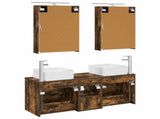 Bathroom Furniture Set 5 pcs Smoked Oak 3406755