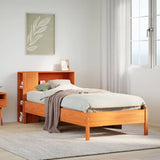 Bookcase Bed without Mattress Wax Brown 75x190 cm Small Single Solid Wood Pine 3322857