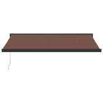 ZNTS Manual Retractable Awning Brown 400x300 cm 3215725