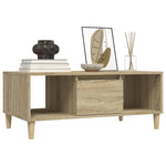 ZNTS Coffee Table Sonoma Oak 90x50x36,5 cm Engineered Wood 821063