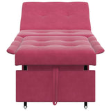 Sofa Bed Wine Red 194 x 67 x 82 cm Velvet 42008599