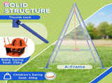 Two-In-One Toddler Garden Swing, with Comfortable Seat, Safety Belt - Orange and Blue T3398P348090