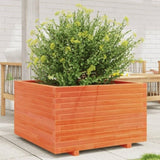 Garden Planter Wax Brown 80x80x49.5 cm Solid Wood Pine 3282531