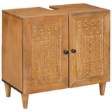 Bathroom Furniture Set with Drawer 5 pcs Brown Engineered Wood 3310069