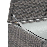 Garden Storage Box Grey 120x50x60 cm Poly Rattan 46460
