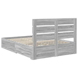Bed Frame with Drawer Grey Sonoma 160 x 200 cm Engineered Wood 3411956