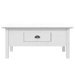 ZNTS Coffee Table BODO White 100x55x45 cm Solid Wood Pine 355068