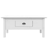 ZNTS Coffee Table BODO White 100x55x45 cm Solid Wood Pine 355068