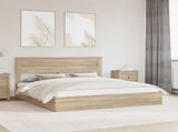 Storage Bed with Drawer Sonoma Oak 200 x 200 cm Engineered Wood 3409889